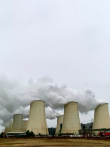 Germany, Brandenburg, Jänschwalde, water vapor rises from a cooling tower of the Jänschwalde lignite-fired power station of Lausitz Energie Bergbau AG Germany, Brandenburg, Jänschwalde, water vapor rises from a cooling tower of the Jänschwalde lignite-fired power station of Lausitz Energie Bergbau AG